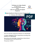 FDP On Research Through AI Tools Brochure
