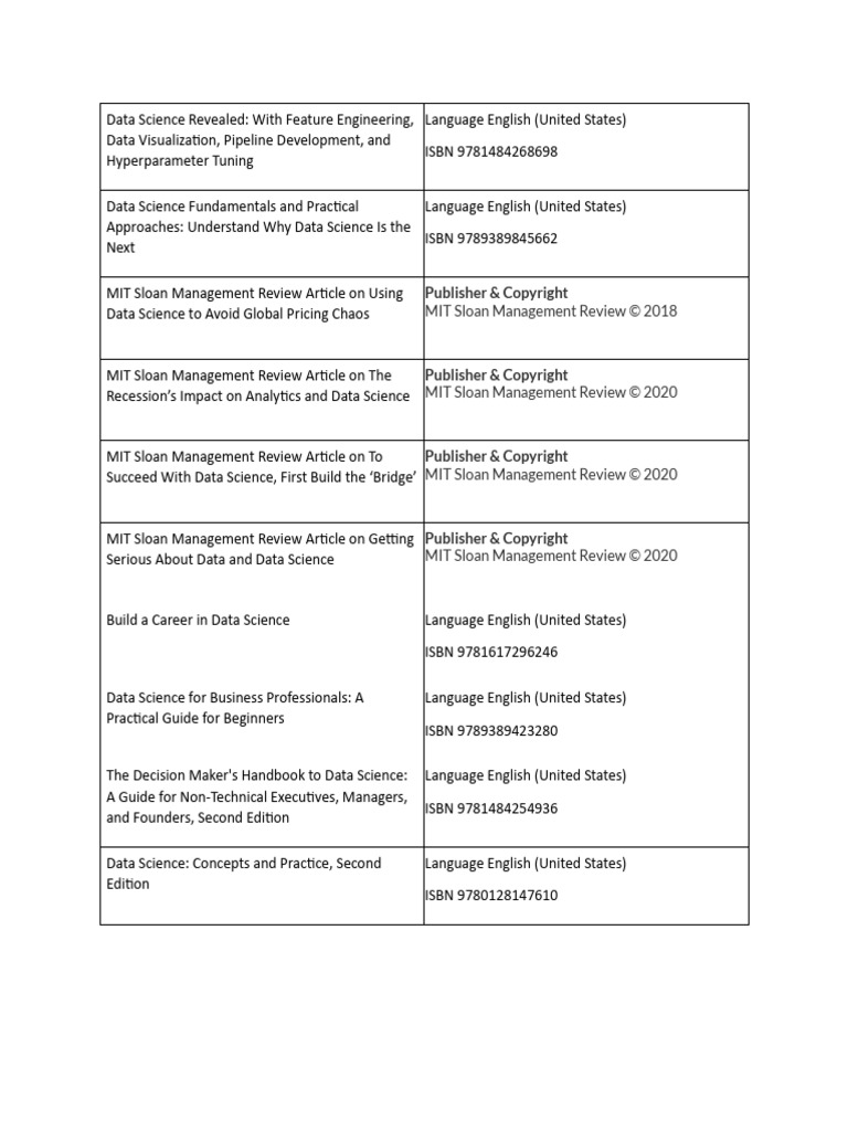 Data Science Bootcamp Books | PDF