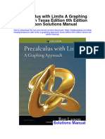 Instant Download Precalculus With Limits A Graphing Approach Texas Edition 6th Edition Larson Solutions Manual PDF Full Chapter