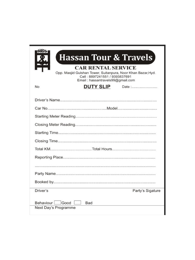 Tours and Travels | PDF