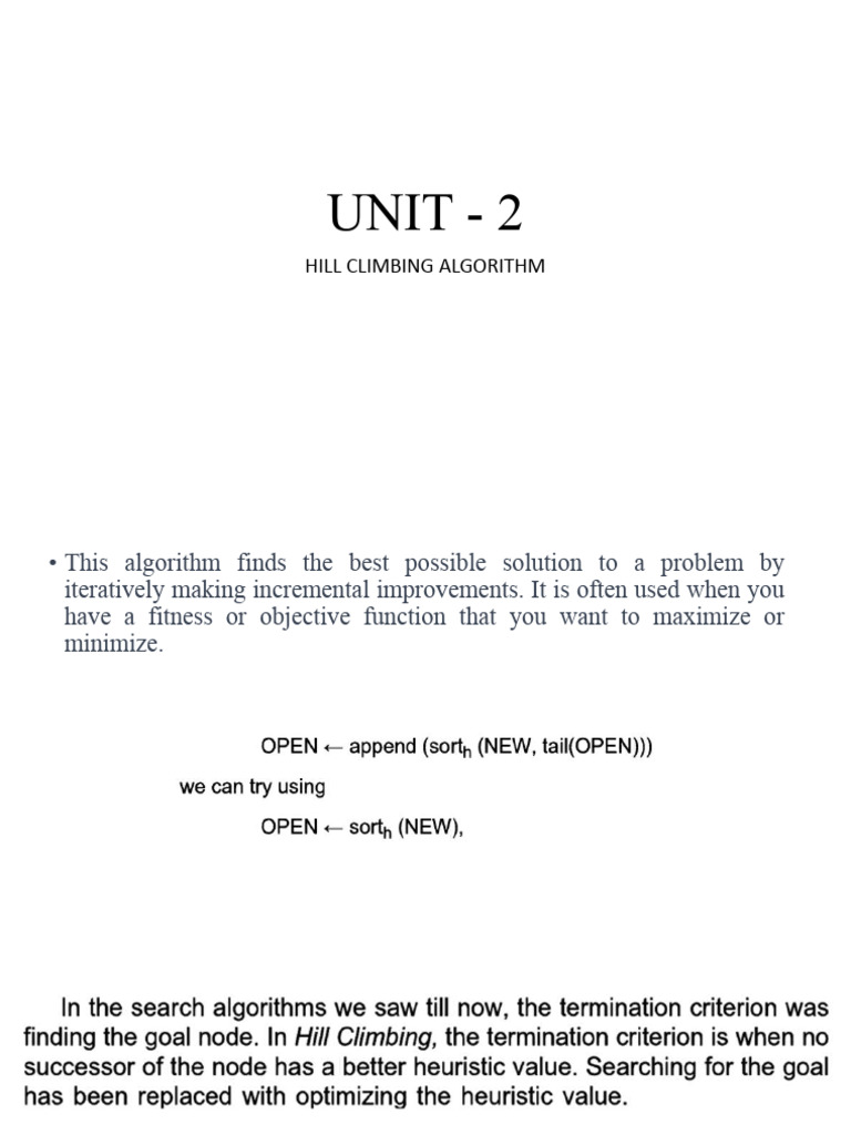 Hill Climbing Algorithm Explained | PDF | Teaching Methods & Materials