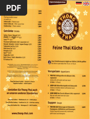 Speisekarte Thong Thai DE - EN | PDF