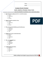 Grammar Practice Sheet