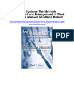 Instant Download Work Systems The Methods Measurement and Management of Work 1st Edition Groover Solutions Manual PDF Full Chapter