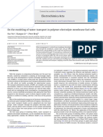 On The Modeling of Water Transport in Polymer Electrolyte Membrane Fuel Cells - Ref For User Function