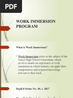 Work Immersion Program