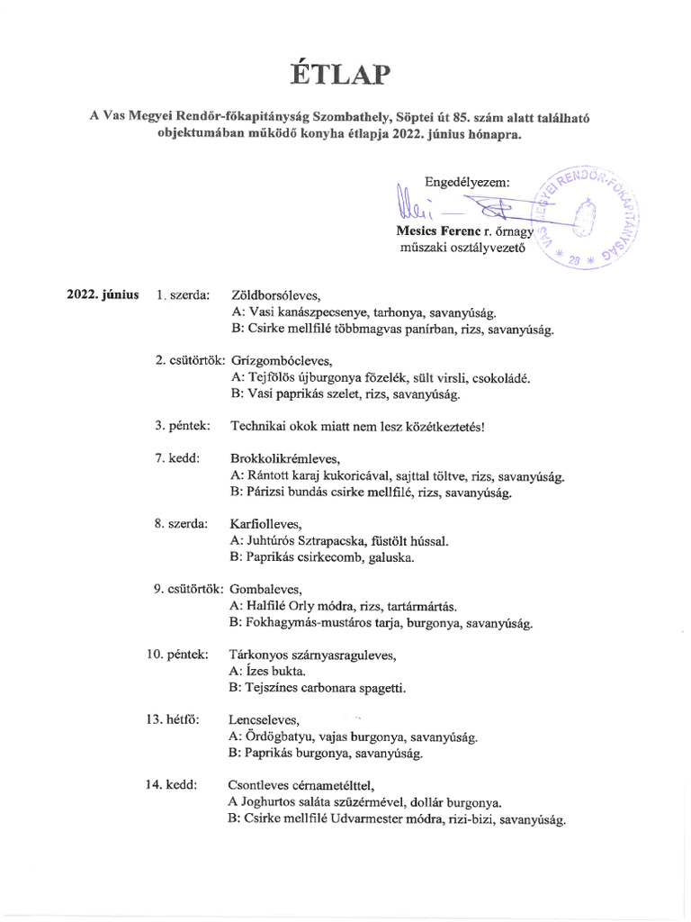 ÉTLAP 2022 Június | PDF