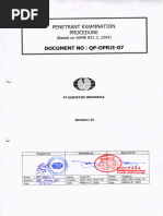 1-QPOPRJI07-PENETRANT EXAMINATION PROCEDURE (Based On ASME B31.3, 2004)