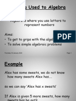 Algebra - Getting Used To It