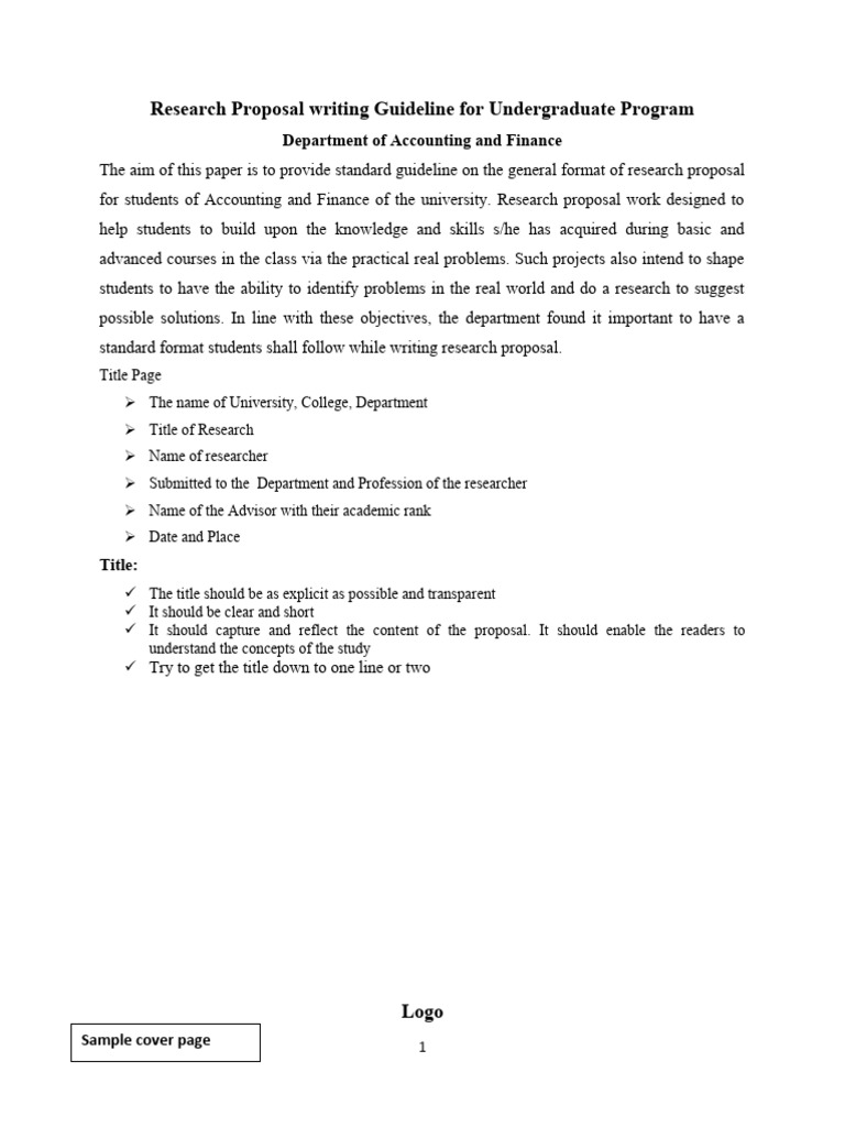 Research Proposal Guidelines for Accounting | PDF | Methodology | Theory