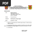 Memorandum: Advance