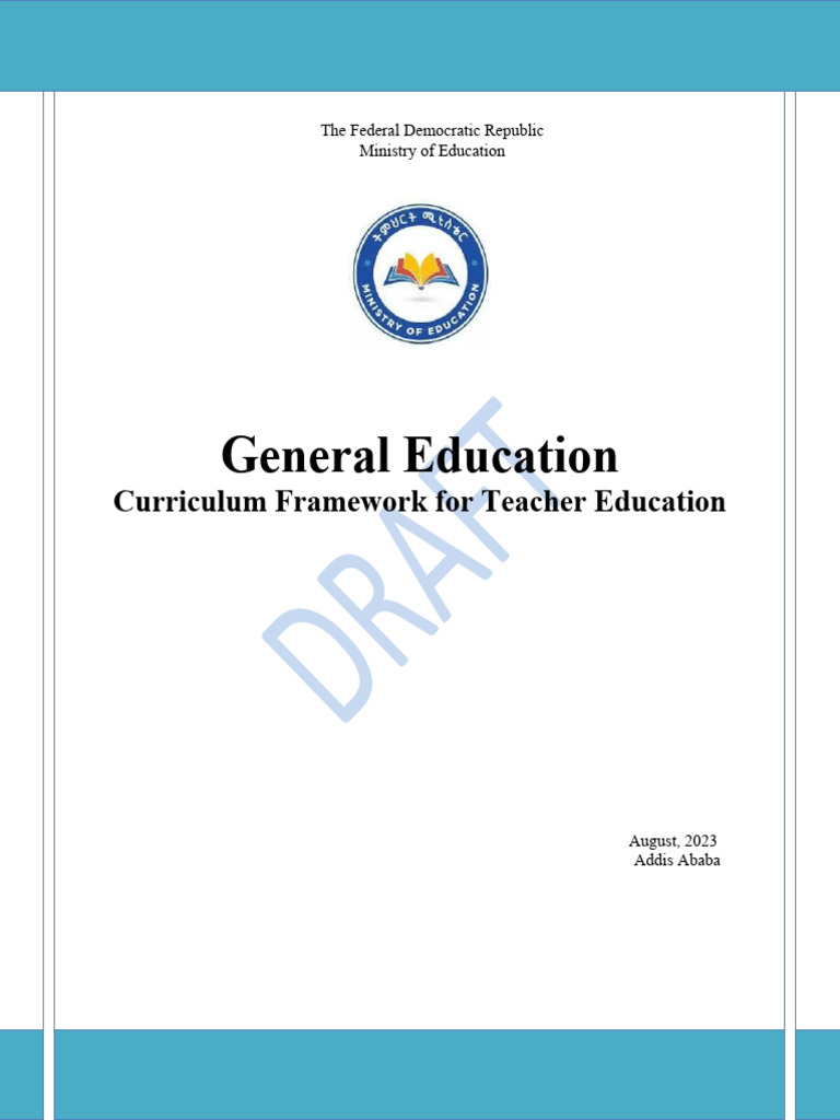Teacher Education Curriculum Framework | PDF | Teacher Education ...