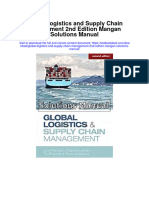 Instant Download Global Logistics and Supply Chain Management 2nd Edition Mangan Solutions Manual PDF Full Chapter