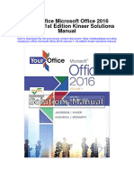 Instant Download Your Office Microsoft Office 2016 Volume 1 1st Edition Kinser Solutions Manual PDF Full Chapter