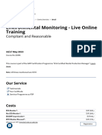 Environmental Monitoring - Live Online Training - ECA Academy May 2023