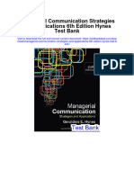 Instant Download Managerial Communication Strategies and Applications 6th Edition Hynes Test Bank PDF Full Chapter