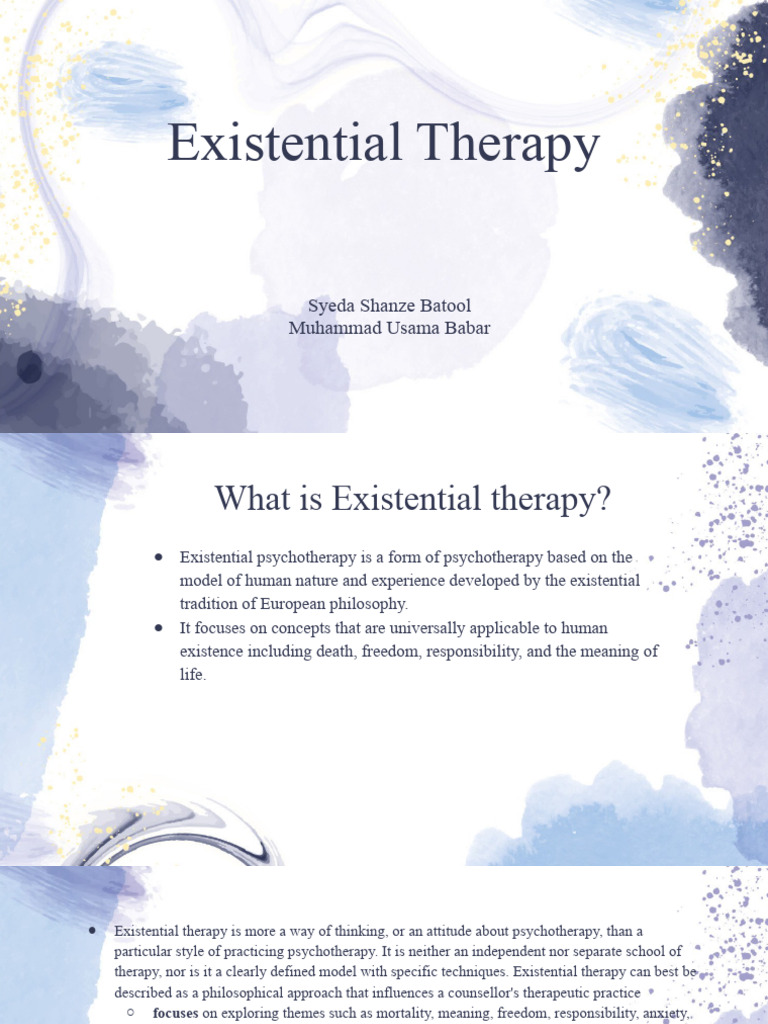 Understanding Existential Therapy | PDF | Psychotherapy | Existentialism