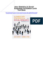 Instant Download Elementary Statistics in Social Research Essentials 3rd Edition Levin Test Bank PDF Full Chapter