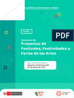 Base Concurso - Proyectos Festivales, Festividades y Ferias de las Artes 2023