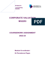 M32253 Corporate Valuation Assignment 2022-23