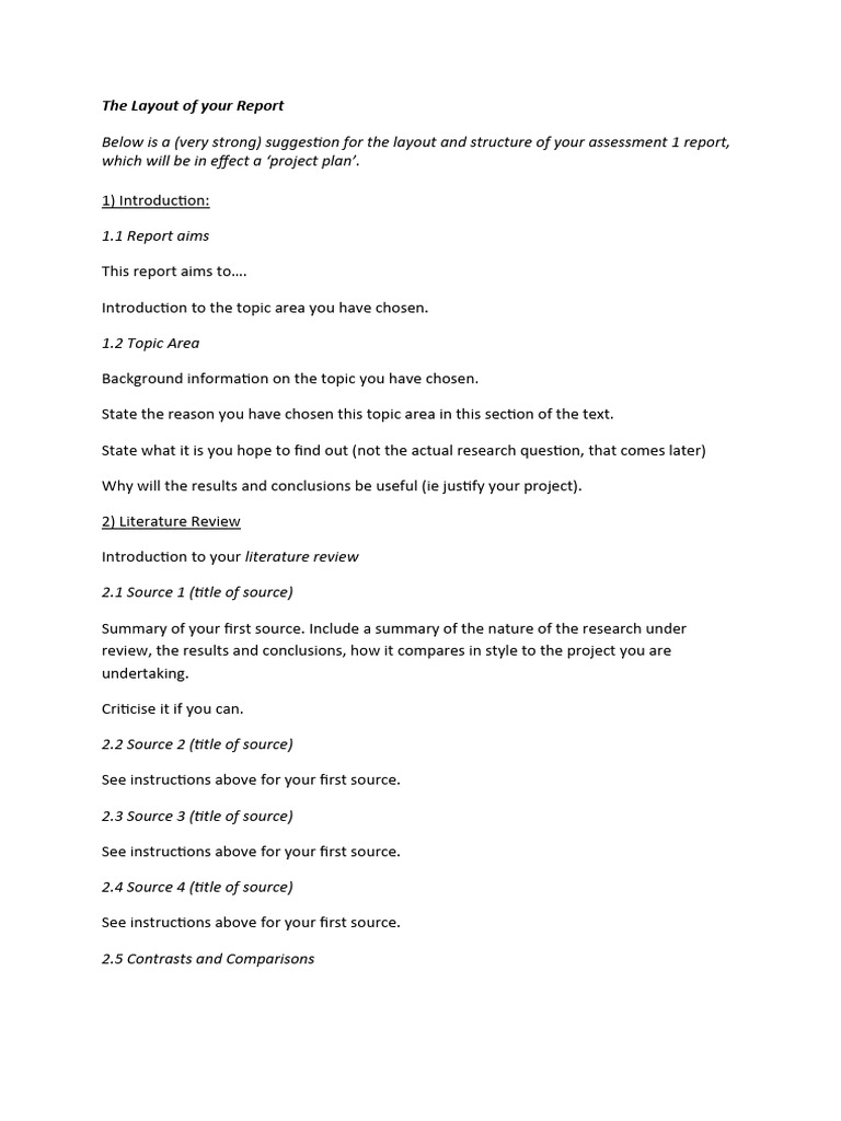 Report Structure for Students | PDF