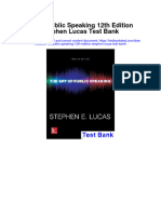 Instant Download Art of Public Speaking 12th Edition Stephen Lucas Test Bank PDF Full Chapter