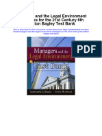 Instant Download Managers and The Legal Environment Strategies For The 21st Century 6th Edition Bagley Test Bank PDF Full Chapter