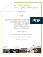 Annexure F - SHE Inspection Report - SARAO