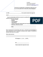 Hoja de Autorización para La Coordinación Con Instituciones y Servicios Externos