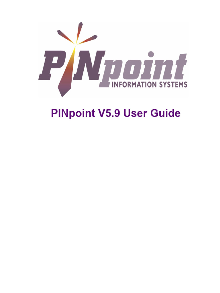 PINpoint V5.9 Guia de Usuario | PDF | Trademark | Computer Science