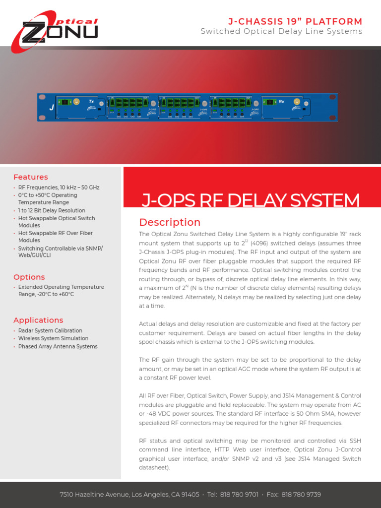 RF Delay Line System Overview | PDF | Wavelength Division Multiplexing ...