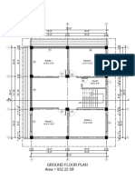 Ground Floor Plan Area 932.22 SFT: Room 1 12'-9"x 10'-3" Room 2 13'-3"x 10'-3"