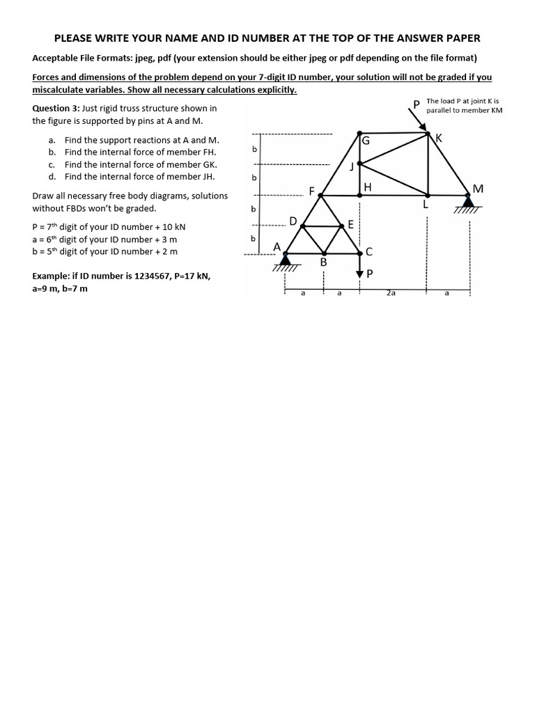 Truss Structure Analysis Instructions | PDF | Teaching Methods & Materials