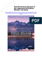 Instant Download Auditing and Assurance Services A Systematic Approach 8th Edition Messier Test Bank PDF Full Chapter