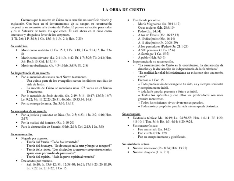 La obra de Cristo en la salvación | PDF | La resurrección de Jesús ...