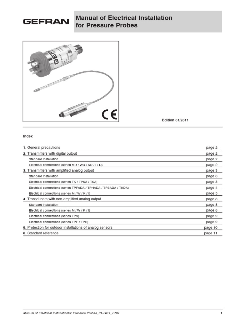 Pressure Transducer | PDF
