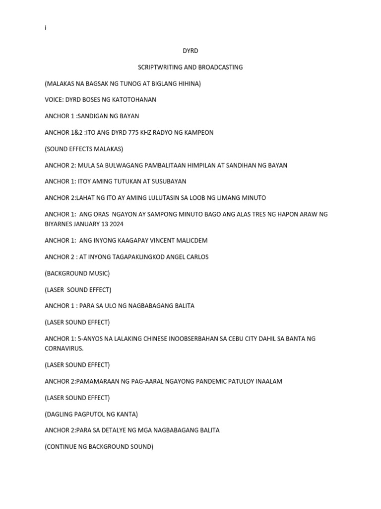 Radyo Aktibo (Radiobroadcasting & Scriptwriting | PDF