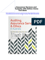 Instant Download Auditing Assurance Services and Ethics in Australia 10th Edition Arens Test Bank PDF Full Chapter