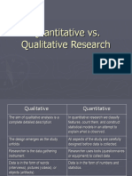 Quantitativevs Qualitative Research
