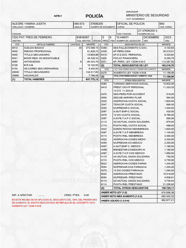 Recibo 490.673 2023DICIEMBRE | PDF