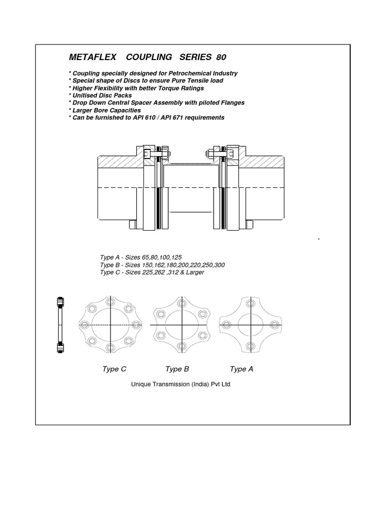 Metaflex Coupling RSV Industries PDF Engines Rotation Around A