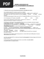 Model Questions On Mechanical Engineering Materials, 2024