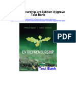 Instant Download Entrepreneurship 3rd Edition Bygrave Test Bank PDF Full Chapter
