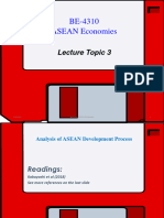 BE-4310 Lecture 3 - Analysis of ASEAN Development Process