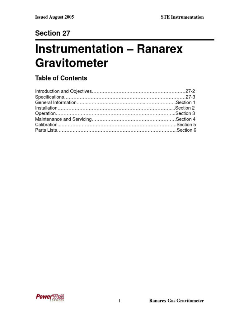 Ranarex Gas Gravitometer Overview | PDF | Pressure | Belt (Mechanical)