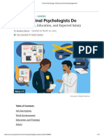 Criminal Psychology - What Do Criminal Psychologists Do