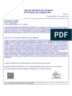 Seguro de Riesgos de Trabajo Certificado de Cobertura: Con El CUIT Del Contrato y El Siguiente Código: 6F511409FBAE236A