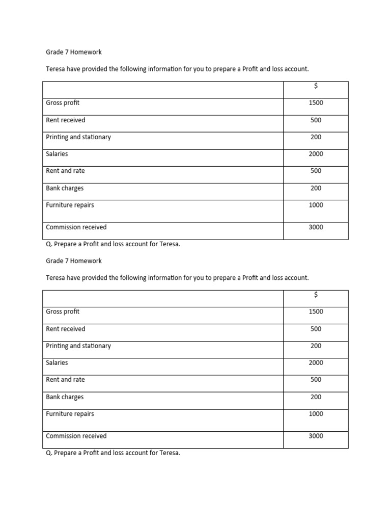 Grade 7 Homework | PDF