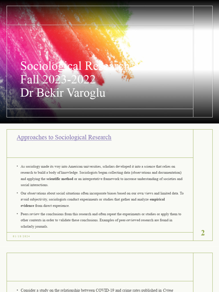 Approaches to Sociological Research | PDF | Sociology | Scientific Method
