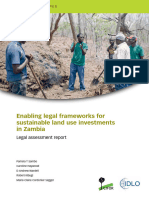 Enabling Legal Frameworks For Sustainable Land Use Investments in Zambia - Legal Assessment Report